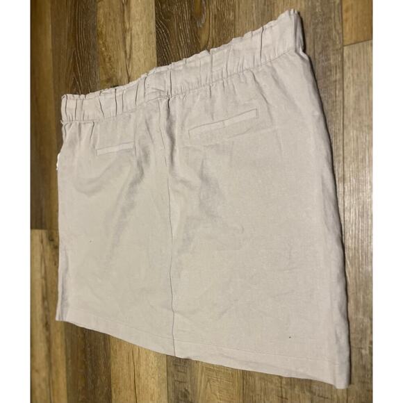 DASH Linen Mini/Tennis Skirt NEW With Tags Sz 3X Khaki Pull On Pockets Stretch - Picture 5 of 6